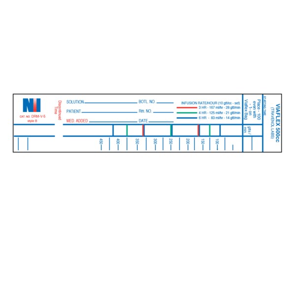 Drip Rate Monitor - Hospira Abbott Style B - 500 ml 7" x 1-1/2"